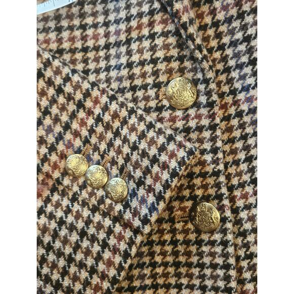J.crew Wool-blend schoolboy blazer in houndstooth brown neutral womens 12 - Picture 6 of 8